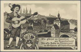 GA Bayern - Ganzsachen: 1914 "Fränkisches Sängerbundfest Bamberg 18-21.6.1914" Privat-GA-Karte Mit Kabi - Sonstige & Ohne Zuordnung