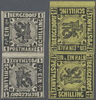 * Bergedorf - Marken Und Briefe: 1861, 1 S Auf Weiss Als Senkrechter Kehrdruck Mit Kleinem Zwischenste - Bergedorf