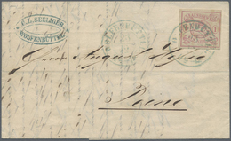 Br Braunschweig - Marken Und Briefe: 1852, Einzelfrankatur 1 Sgr. Rosakarmin Mit Blauem K2 "WOLFENBÜTTE - Brunswick