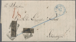 Br Braunschweig - Marken Und Briefe: 1860, Brief Mit Taxrötel Frankiert Mit 3/4 Und 2/4 Krone Und Entwe - Brunswick