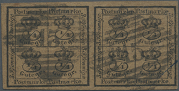 O Braunschweig - Marken Und Briefe: 1857, 4/4 Ggr. Schwarz Auf Gelbbraunem Papier, Allseits Voll- Bis - Brunswick