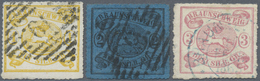 O Braunschweig - Marken Und Briefe: 1864, 1 Sgr. Bis 3 Sgr. Je Mit Bogenförmigem Durchstich 16, Sauber - Brunswick