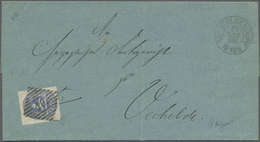 Br Braunschweig - Marken Und Briefe: 1865, Ovalausgabe 2 Gr. Blau Auf Faltbrief Von "STADTOLDENDORF 29. - Brunswick