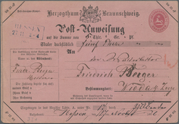 GA Braunschweig - Ortsstempel: 1866, ZORGE, Rotbrauner K2 Mit Zierkreisen Rückseitig Auf 1 Sgr. Postanw - Brunswick
