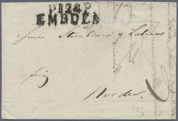 Br Hannover - Vorphilatelie: 1812/1828, EMDEN, 3 Vorphilatelistische Briefe Mit Verschiedenen Stempeln: - Prephilately