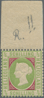 ** Helgoland - Marken Und Briefe: 1869, Viktoria ½ S Lebhaftbläulichgrün/mittelgelbgrün (Druck Porös) A - Héligoland
