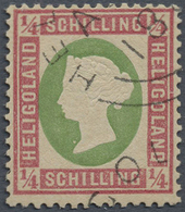 O Helgoland - Marken Und Briefe: 1873, 1/4 S. Königin Viktoria Lilarosa/(lebhaft)graugrün, Gestempelte - Heligoland