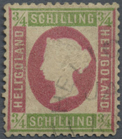 O Helgoland - Marken Und Briefe: 1873, 3/4 S Hellgrün / Rosa, Schwach Gestempelt, Sign. Pfenninger, Gü - Héligoland