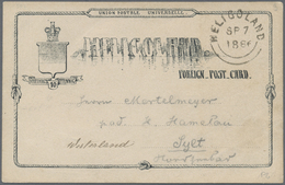 GA Helgoland - Ganzsachen: 1886, 10 Pf Ganzsachenkarte Von HELGOLAND Nach WESTERLAND/Sylt, Seltener "In - Helgoland