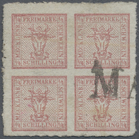 O Mecklenburg-Schwerin - Marken Und Briefe: 1864: 4/4 S Graurot, Farbfrisch, Guter Durchstich, Federzu - Mecklenbourg-Schwerin