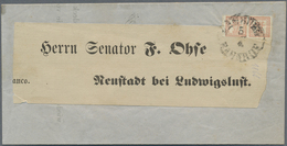 Br Mecklenburg-Schwerin - Marken Und Briefe: 1866, Drucksache Bzgl. Schiffspassagen In Die USA, Mit Adr - Mecklenburg-Schwerin