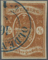 O Oldenburg - Marken Und Briefe: 1859, ½ Gr. Orangebraun, Vorzügliches Stück, Allseits Vollrandig Mit - Oldenburg