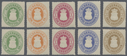 ** Oldenburg - Marken Und Briefe: 1862, Oldenburgisches Wappen 1/3 Bis 3 Groschen Je Postfrisch In Beid - Oldenbourg