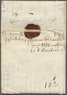 Br Preußen - Vorphilatelie: 1672, Umfangreicher Faltbrief, Geschrieben In DANZIG Mit Der Kurbrandenburg - Prephilately