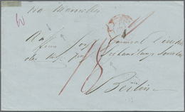 Br Preußen - Vorphilatelie: 1847, SEUCHENPOST Incoming Mail: Faltumschlag Aus Ägypten Mit Englischem "A - Prephilately