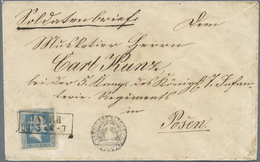 Br Preußen - Marken Und Briefe: 1860: Soldatenbrief (Patina) Mit 2 Sgr Breitrandig, Rechte Obere Ecke B - Andere & Zonder Classificatie