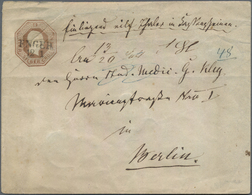 GA Preußen - Ganzsachen: 1852: 4 SGr Rotbraun "OKTOGONUMSCHLAG", Wertstempelnummer "1" Als Wertbrief Vo - Altri & Non Classificati