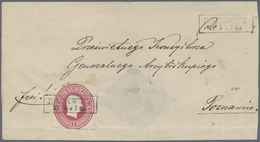 Br Preußen - Ganzsachenausschnitte: 1853, Ganzsachen-Ausschnitt 1 Sgr. Mit Links Oben Grauem Überdruck - Altri & Non Classificati