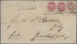 Br Preußen - Ganzsachenausschnitte: 1865, Illustrierter Briefumschlag Mit Rs. Dekorativem Bildzudruck D - Altri & Non Classificati