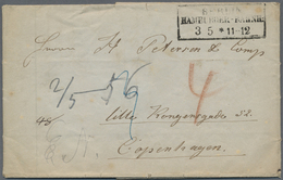 Br Preußen - Stempel: 1856, Barfrankierter Faltbrief Mit R3 BERLIN / HAMBURGER-BAHNH., 3/5, Via Transit - Altri & Non Classificati