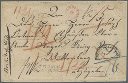 Br Preußen - Transitstempel: 1839, "FRANCO POLN:PREUSS:GRZ" L2 Auf Teilfranco-Brief Von Warschau Via Be - Andere & Zonder Classificatie