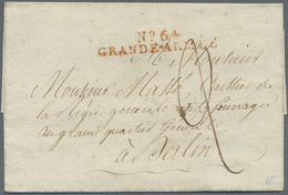 Br Preußen - Französische Armeepost: 1807, "No.65 GRANDE-ARMÉE", Roter L2 Klar Auf Briefhülle Mit Tax-V - [Voorlopers