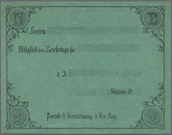 Br Preußen - Besonderheiten: 1867, Ungebrauchter Grüner Vordruck-Umschlag Mit Vs. Adressvordruck "Herrn - Altri & Non Classificati