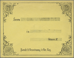 Br Preußen - Besonderheiten: 1867, Ungebrauchter Gelber Vordruck-Umschlag Mit Vs. Adressvordruck, In De - Altri & Non Classificati
