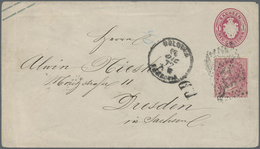 GA Sachsen - Ganzsachen: 1863-65 1 Ngr Ganzsachen Umschlag Von Sachsen Von Einem Frühen Philatelisten M - Saxe