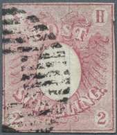 O Schleswig-Holstein - Marken Und Briefe: 1850, Adler Mit Wappen 2 S. Rosarot, Gut Gerandet, Entwertet - Autres & Non Classés