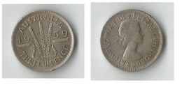 AUSTRALIE  3 PENCE 1959  ARGENT - Threepence