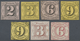 */(*) Thurn & Taxis - Marken Und Briefe: 1852/1860, 6 Werte Ungebraucht (Mi.Nrn. 5b, 6a, 9aIA, 10aII, 10bI - Autres & Non Classés