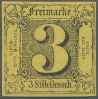 (*) Thurn & Taxis - Marken Und Briefe: 1852, 3 Sgr. Schwarz Auf Hellbraungelb, Ungebraucht Mit Originalg - Sonstige & Ohne Zuordnung