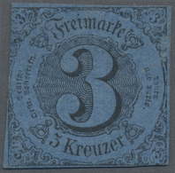 (*) Thurn & Taxis - Marken Und Briefe: 1852, 3 Kr. Schwarz Auf Dunkelpreussischblau, Ungebraucht Ohne Gu - Andere & Zonder Classificatie