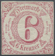 * Thurn & Taxis - Marken Und Briefe: 1860, 6 Kr. Karminrot Auf Weiß, Geschnitten. Ungebraucht. Lt. Fot - Autres & Non Classés