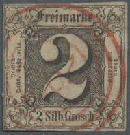 O Thurn & Taxis - Nummernstempel: "298" Schleitz ROTER Nr.-St. Zentrisch Auf Einwandfreier 2 Sgr. Schw - Other & Unclassified