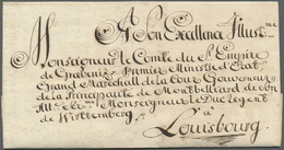 Br Württemberg - Vorphilatelie: 1730, Nussdorf, Wunderschöner Adelsbrief Mit 7-zeiliger Anschrift Und K - [Voorlopers