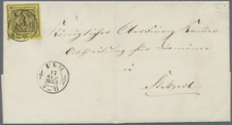 Br Württemberg - Marken Und Briefe: 1851, Brief Frankiert Mit 3 Kreuzer In Type IVa Vollrandig Ab ULM N - Andere & Zonder Classificatie