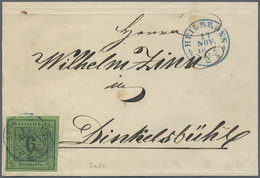 Br Württemberg - Marken Und Briefe: 1851, ZWEI BRIEFE Mit Je 6 Kr. Gelbgrün In Seltener Type II B Und B - Andere & Zonder Classificatie