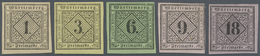 (*) Württemberg - Marken Und Briefe: 1851, 1 Kr. Bis 18 Kr. Ungebraucht Kompletter Satz Der Amtlichen Ne - Andere & Zonder Classificatie