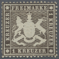 (*) Württemberg - Marken Und Briefe: 1861, Wappenausgabe 1 Kr. Eng Gezähnt, Dünnes Papier Mit Handbuch-P - Altri & Non Classificati