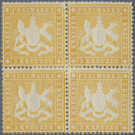 */ Württemberg - Marken Und Briefe: 1861: 3 Kreuzer Gelb Auf Dünnem Papier, Eng Gezähnt, Im Besonders F - Autres & Non Classés