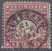 O Württemberg - Marken Und Briefe: 1861, 9 Kreuzer Hellkarmin Entwertet Mit DKr Stuttgart Und Mit Sehr - Altri & Non Classificati