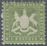 */(*) Württemberg - Marken Und Briefe: 1862, 6 Kreuzer Hellgrün Ungebraucht Mit Teilen Der Originalgummier - Sonstige & Ohne Zuordnung