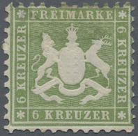 */(*) Württemberg - Marken Und Briefe: 1862, 6 Kreuzer Hellgrün Ungebraucht Mit Teilen Der Originalgummier - Andere & Zonder Classificatie