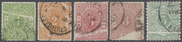 O Württemberg - Marken Und Briefe: 1869, Ovalausgabe 1 Kr., 2 Kr., 2x 3 Kr. Gestempelt, Alle Mit Teilw - Autres & Non Classés