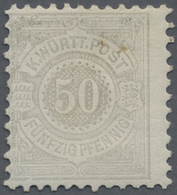 * Württemberg - Marken Und Briefe: 1875, 50 Pfg. Ziffer Hellbraungrau Ungebraucht Mit Kleinem Falzrest - Andere & Zonder Classificatie