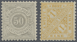 * Württemberg - Marken Und Briefe: 1875, Freimarke 50 Pf. Gelbgrau Ungebraucht Mit Originalgummi Und F - Autres & Non Classés