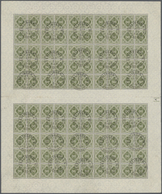 O Württemberg - Marken Und Briefe: 1921, 60 Pfg. Dienstmarke Im Komplettem Doppel-Bogen Mit 10 Zwische - Autres & Non Classés