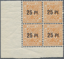 **/ Württemberg - Marken Und Briefe: 1916, "25 Pf" Aufdruck Auf 25 Pf Orange/schwarz Ohne Wasserzeichen, - Autres & Non Classés